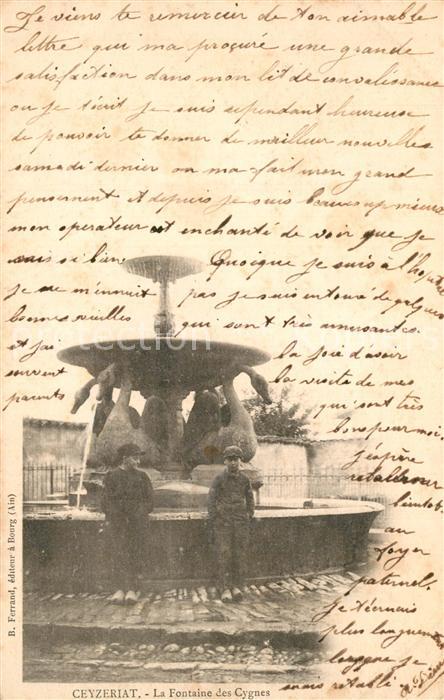 Ceyzeriat La Fontaine des Cygnes