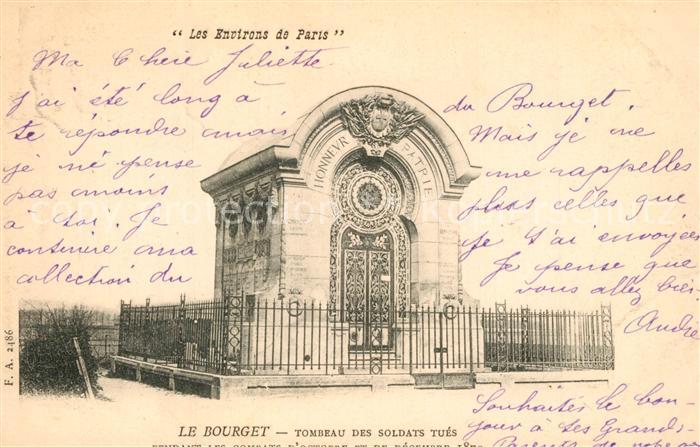 Le Bourget Seine-Saint-Denis Tombeau des Soldats tués pendant les co