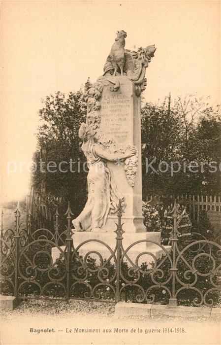 Bagnolet Monument aux Morts de la Guerre 1914-19
