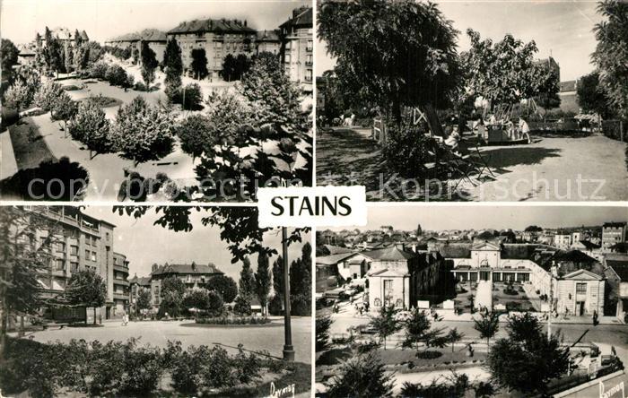 Stains La Poste le Square la Place Pointet et