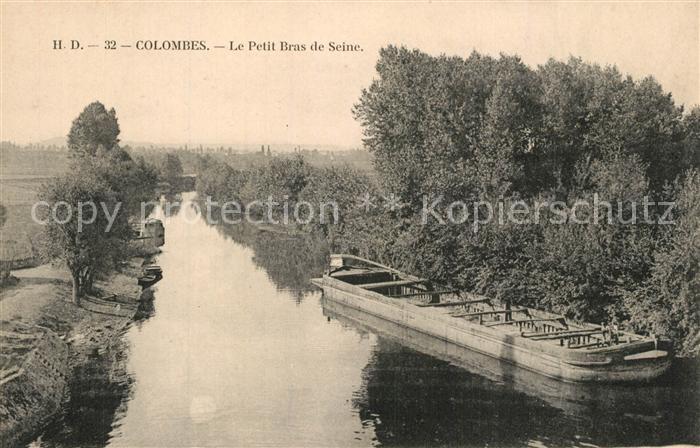 Colombes Petit bras de la Seine bateau