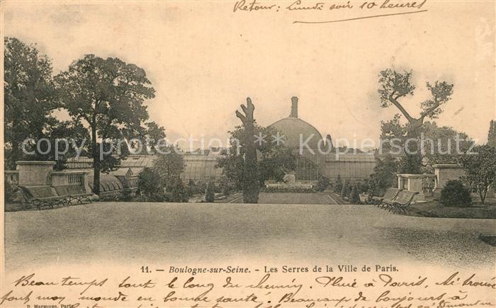Boulogne-sur-Seine Bilancourt Les Serres de la Ville de Paris