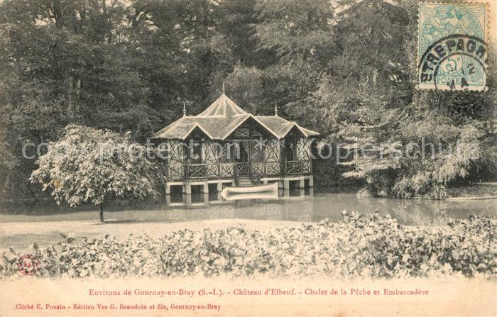 Gournay-en-Bray Chateau d Elbeuf Chalet de la Pêche et Embarcadère