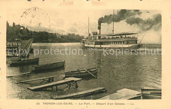 Thonon-les-Bains Le Port départ d un bateau
