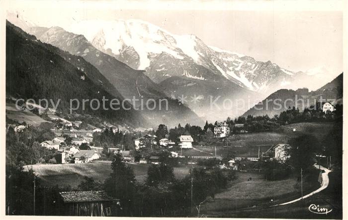 Saint-Gervais-les-Bains Vue Generale et Dôme de Miage Alpes