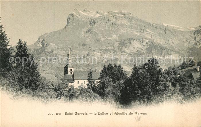 Saint-Gervais-les-Bains Eglise et Aiguille de Varens Alpes