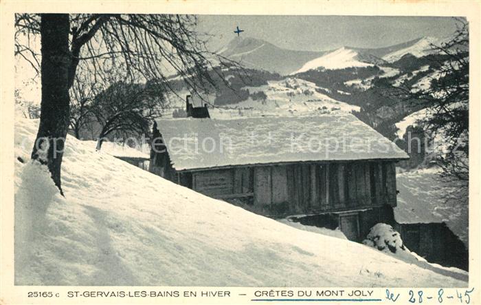 Saint-Gervais-les-Bains Chalet Crêtes du Mont Joly en hiver Alpes