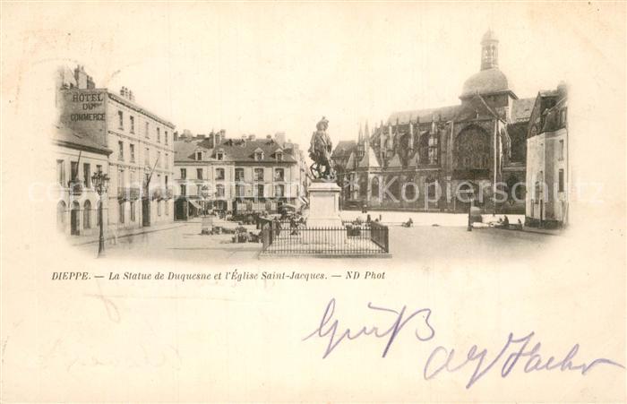 Dieppe 76 Statue de Duquesne Eglise Saint Jacques