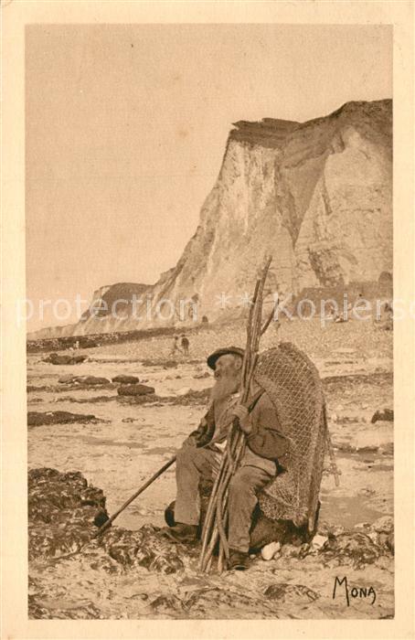 Quiberville Pècheur Collection Les petits tableaux de Normandi