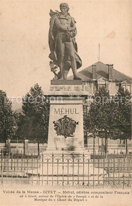 Givet Ardennes Vallee de la Meuse Monument Mehul
