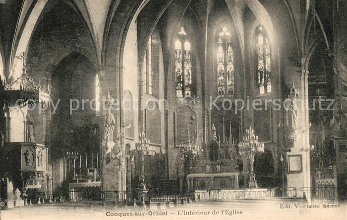 Conques-sur-Orbiel Interieur de l'Eglise