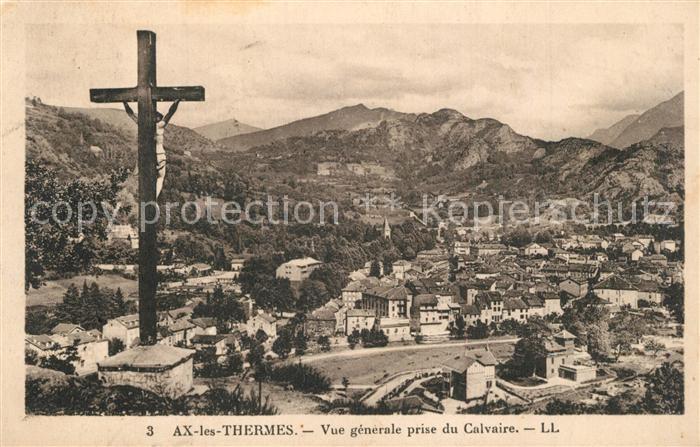 Ax-les-Thermes Vue generale prise du Calvaire