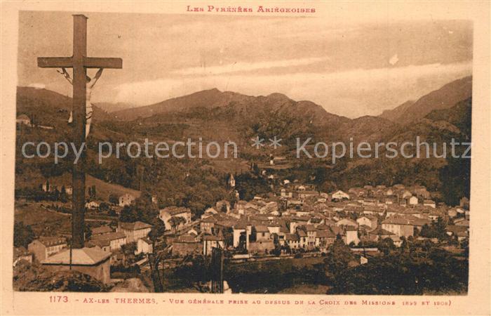 Ax-les-Thermes Vue generale prise au dessus de la Croix des Missione