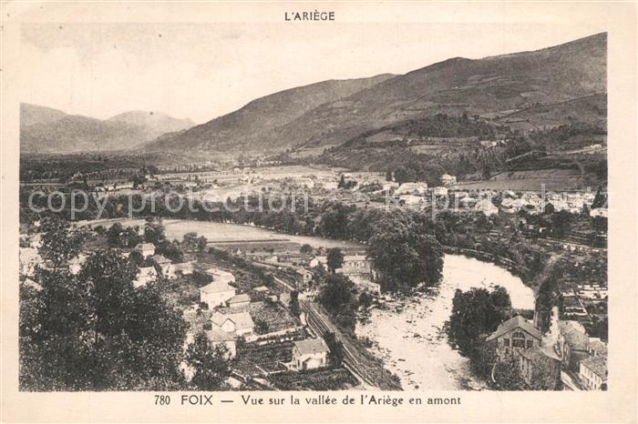 Foix Vue sur la vallee de l’Ariege en amont