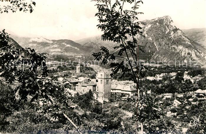 Tarascon-sur-Ariege Etude Artistique sur la Tour et Panorama de la Ville