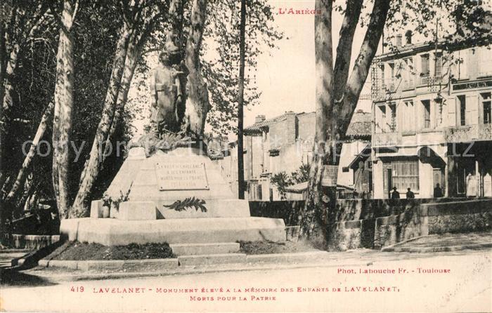 Lavelanet Monument eleve a la Memoire des Enfants de Lavalanet Morts pour la Pat