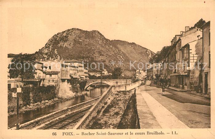 Foix Rocher Saint Sauveur et le cours Bruilh