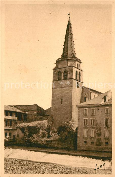 Saint-Girons Ariege Eglise et le Barrage