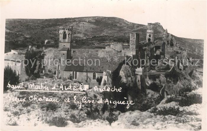 Saint-Martin-d Ardeche Vieux Chateau et Eglise d Aigueze