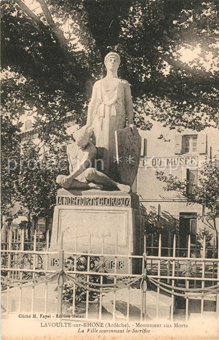 La Voulte-sur-Rhone Monument aux Morts La Ville couronnant le Sacrifice