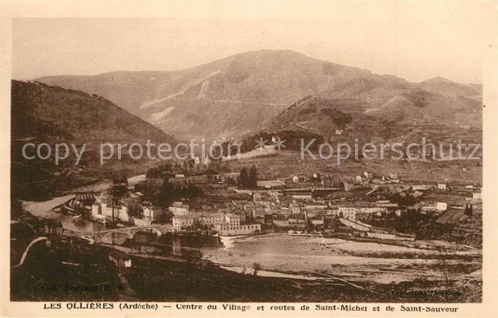 Les Ollieres-sur-Eyrieux Centre du Village et routes de Saint Michel et de Saint