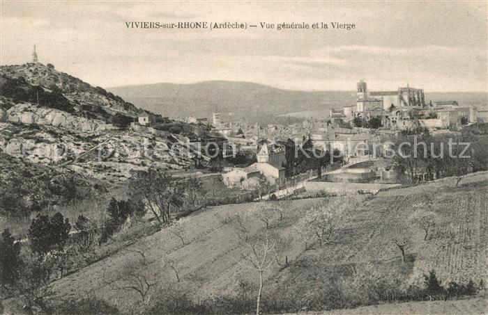 Viviers sur Rhone Vue generale et la Vierge