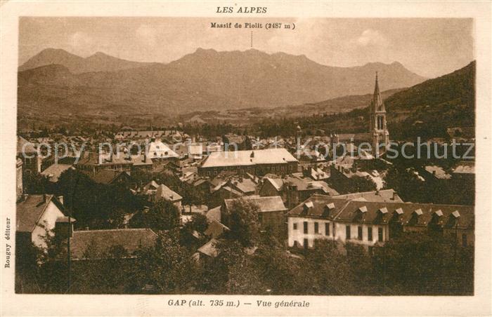 Gap Hautes-Alpes Vue generale Massif de Piolit