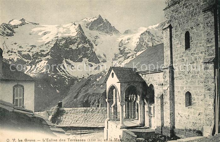 La Grave Eglise des Terrasses et la Meije