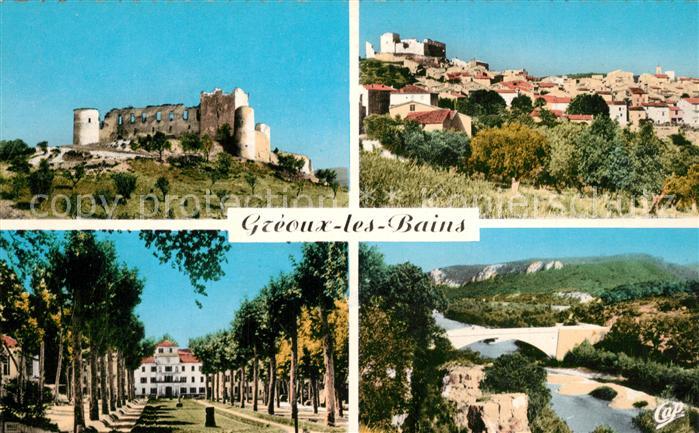 Greoux-les-Bains Chateau des Templiers Vue generale Hotel Thermal Vallee du Verd