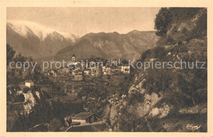 Lantosque Panorama Arrivée au village