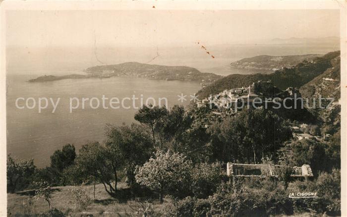 Eze 06 Vue Generale Cap Ferrat et Mont Boron Cote d Azur