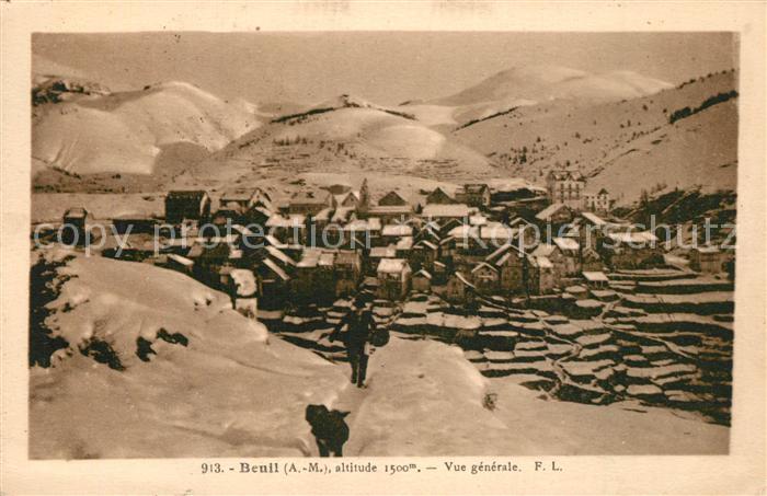 Beuil Vue Generale Alpes en hiver