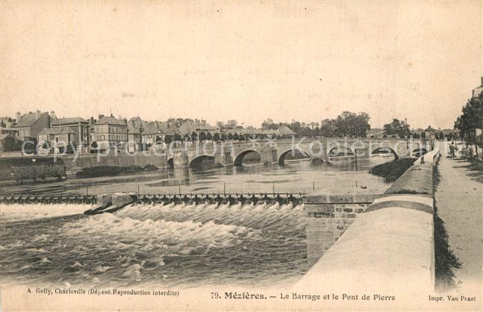 Mezieres-Charleville Le Barrage et le Pont de Pierre