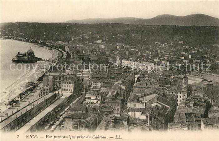 Nice Alpes Maritimes Vue panoramique prise du Chateau Cote d