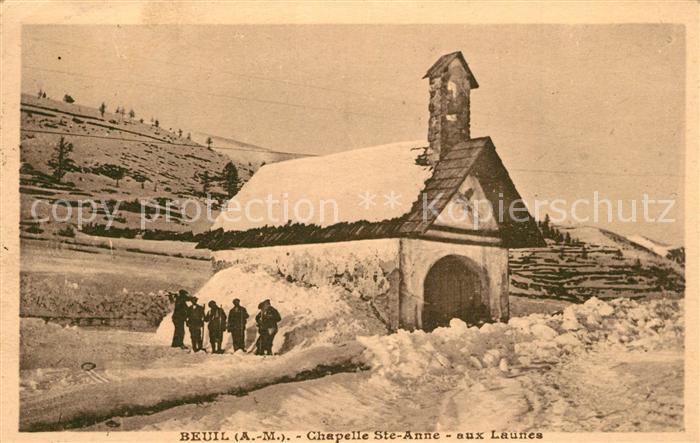 Beuil Chapelle Sainte Anne aux Launes en hiver