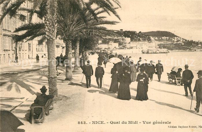 Nice Alpes Maritimes Quai du Midi des palmiers Côte d_Azur