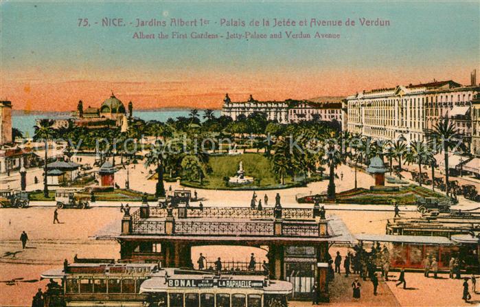 Nice Alpes Maritimes Jardins Albert Ier Palais de la Jetée et Avenue de Verdun C