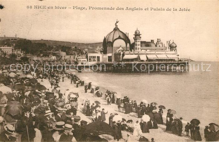 Nice Alpes Maritimes Plage Promenade des Anglais et Palais d