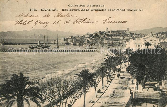Cannes Alpes-Maritimes Boulevard de la Croisette et Mont Cheva