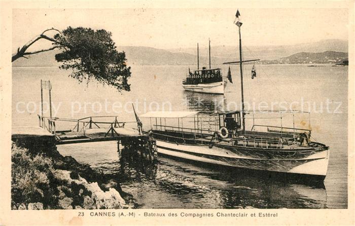 Cannes Alpes-Maritimes Bateaux des Compagnies Chanteclair et E