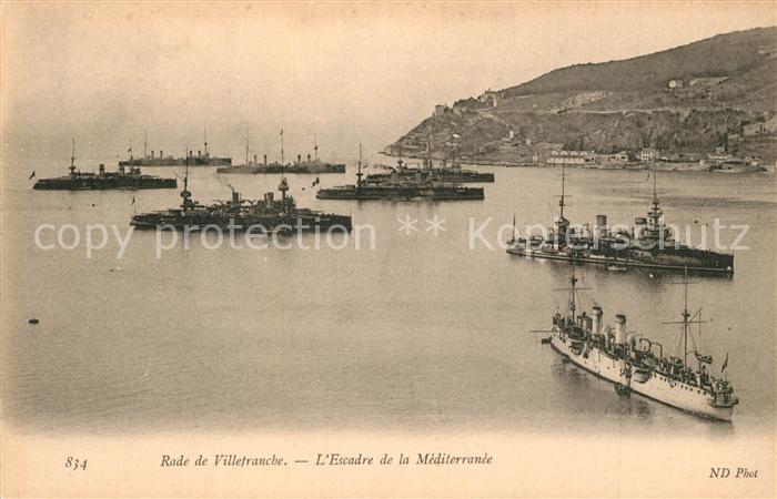 Villefranche-sur-Mer La Rade Escadre de la Méditerranée Bateaux Côte d Azur