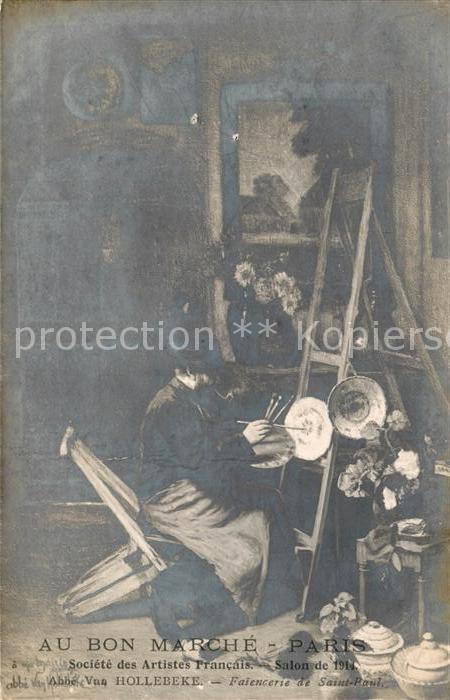 Paris Au bon marché Société des Artistes Salon Abbé Van Hollebeke