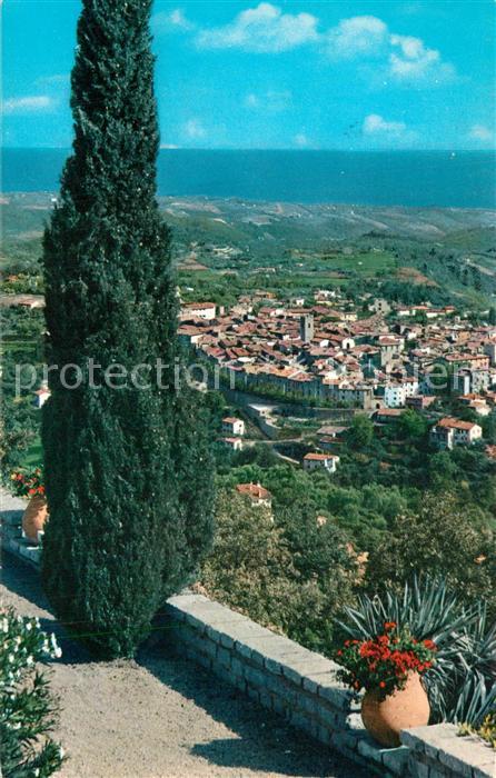 Vence-la-Jolie Vue Generale au fond la méditerranée