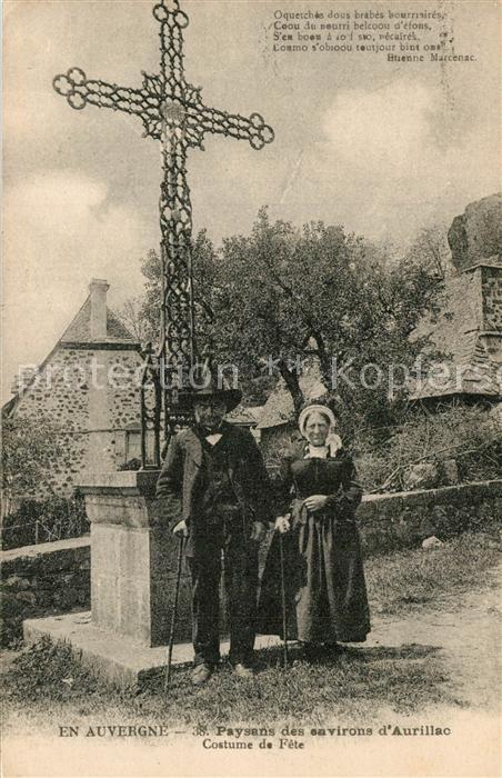 Aurillac Paysans des environs Costume de Fete