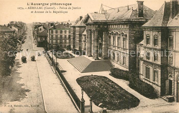 Aurillac Palais de Justice et Avenue de la Republique