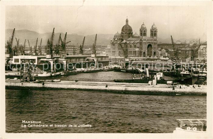 Marseille Bouches-du-Rhone La Cathedrale et bassin de la Joliette