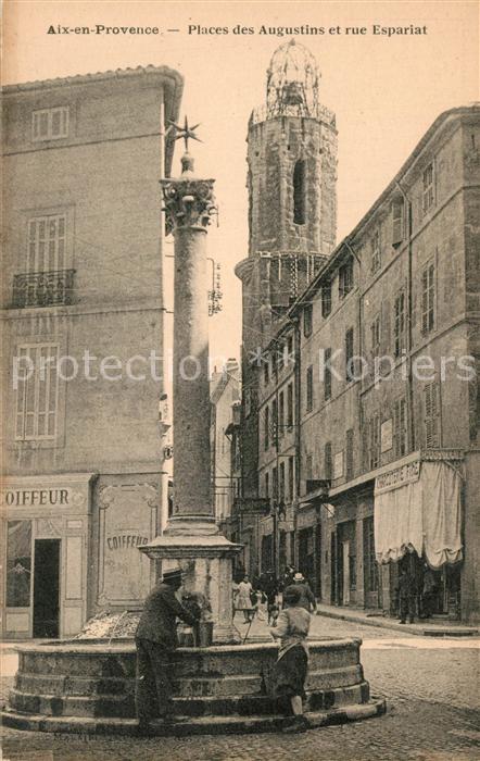 Aix-en-Provence Places des Augustins et rue Espariat
