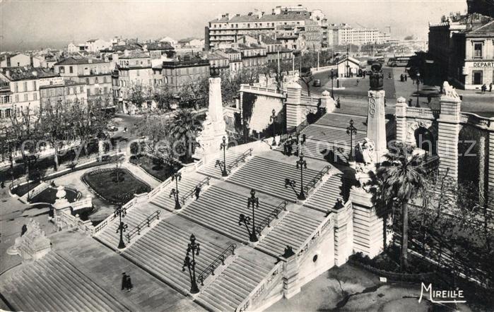 Marseille Bouches-du-Rhone Les escaliers de la Gare