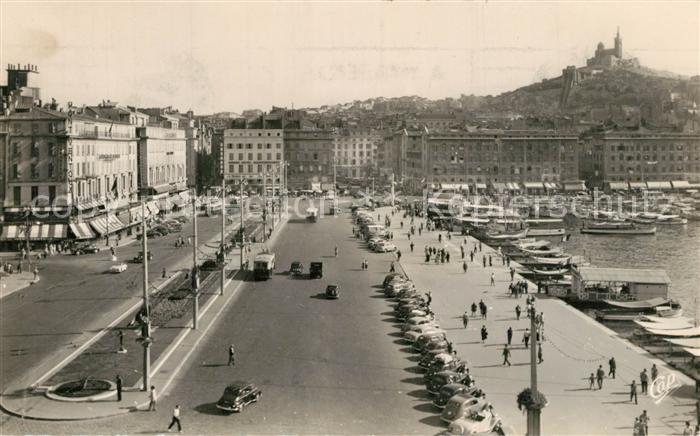 Marseille Bouches-du-Rhone Le Quai des Belges et Notre Dame de la