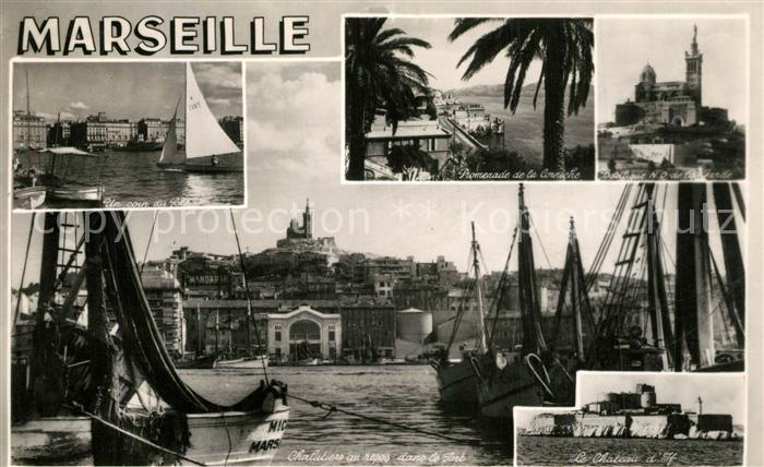 Marseille Bouches-du-Rhone Un coin du Port Promenade de la Cornich